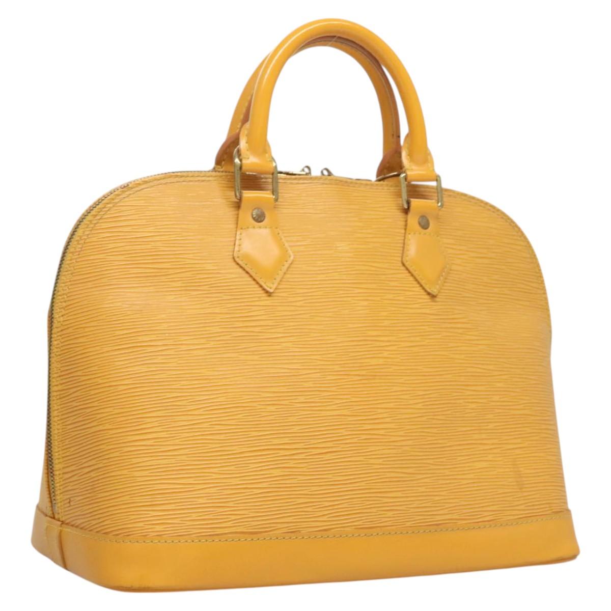 LOUIS VUITTON Epi Alma Hand Bag Yellow M52149 LV Auth 125336