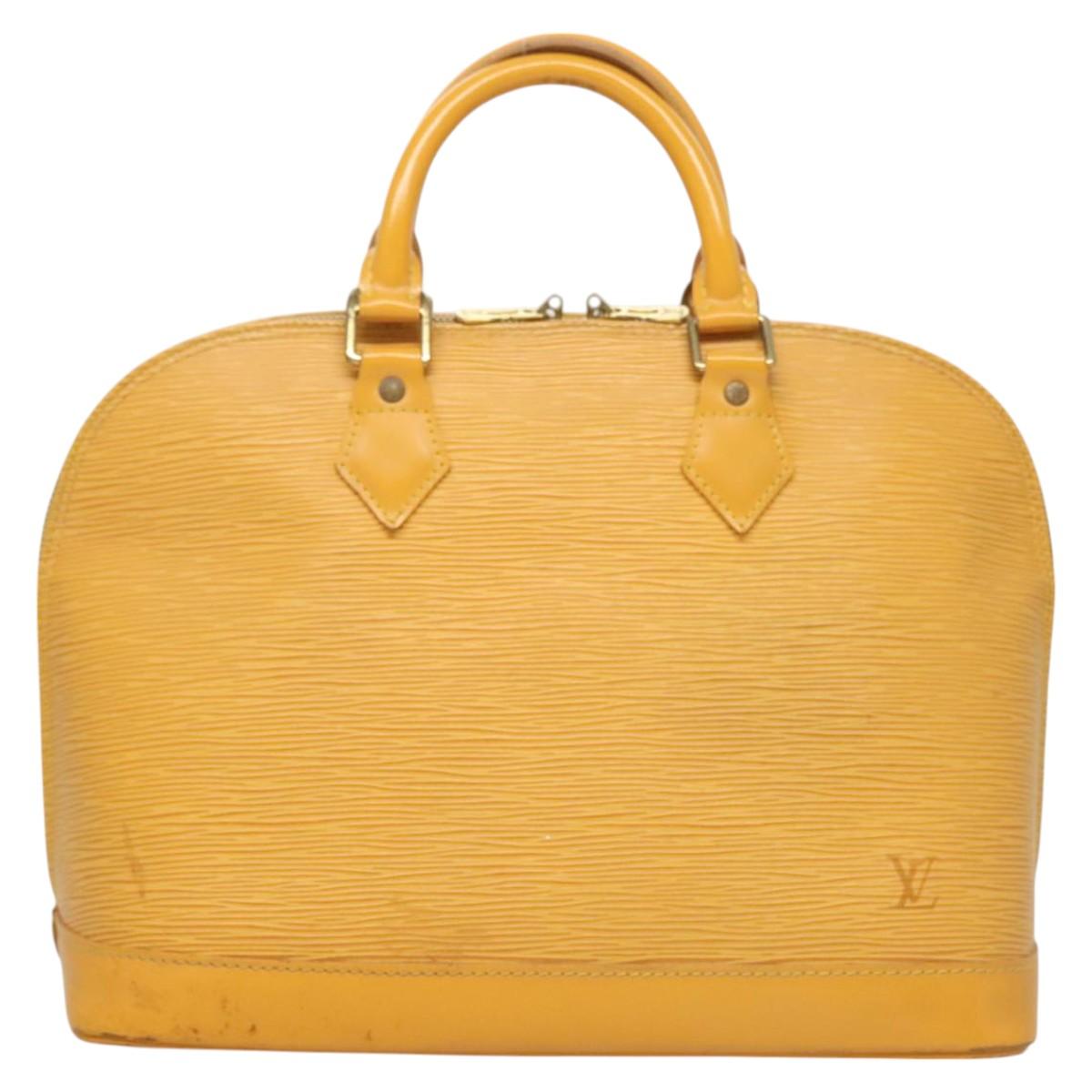 LOUIS VUITTON Epi Alma Hand Bag Yellow M52149 LV Auth 125336