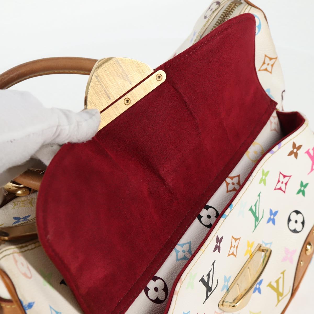 LOUIS VUITTON Monogram Multicolor Rita Bag 2way White M40125 LV Auth 125339V