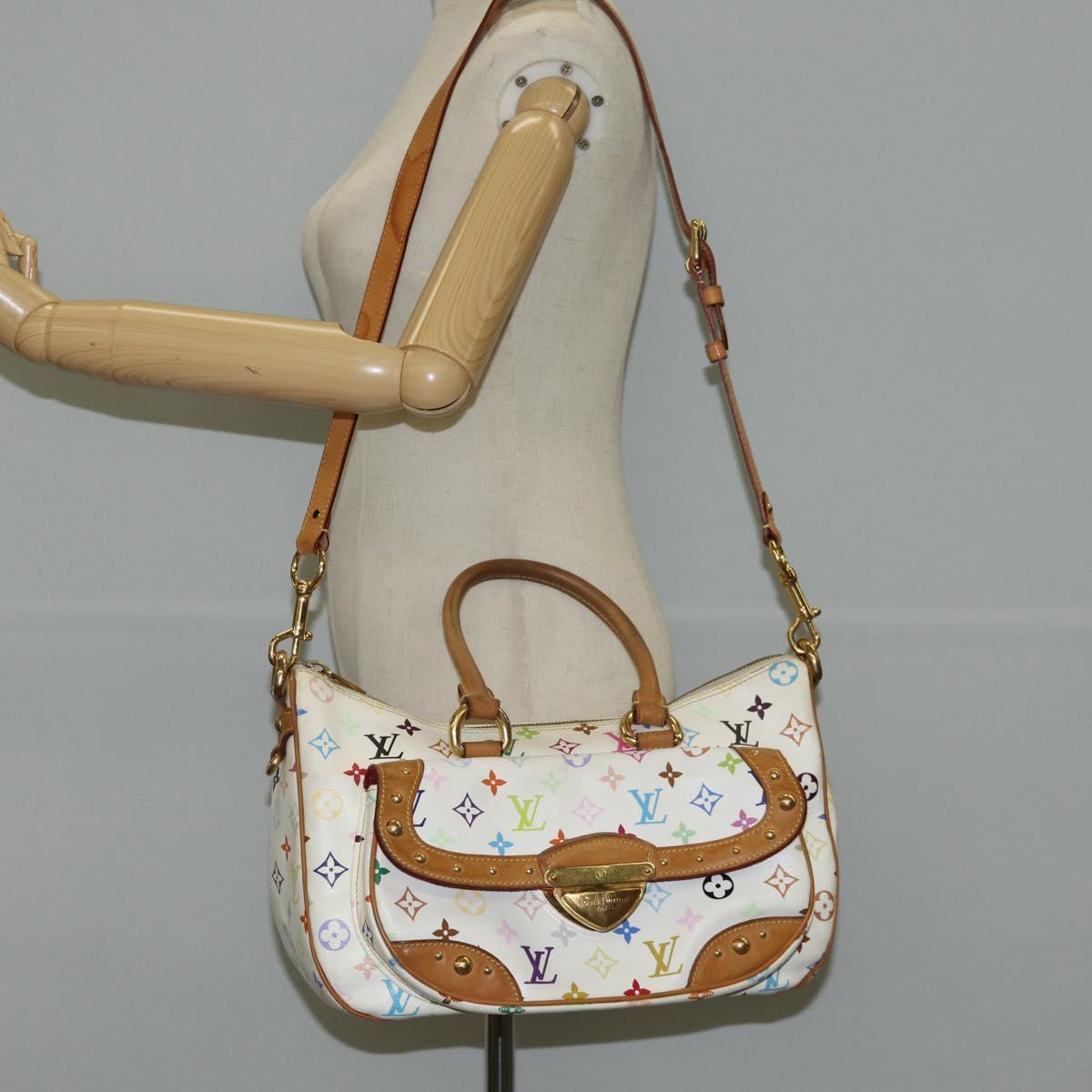 LOUIS VUITTON Monogram Multicolor Rita Bag 2way White M40125 LV Auth 125339V