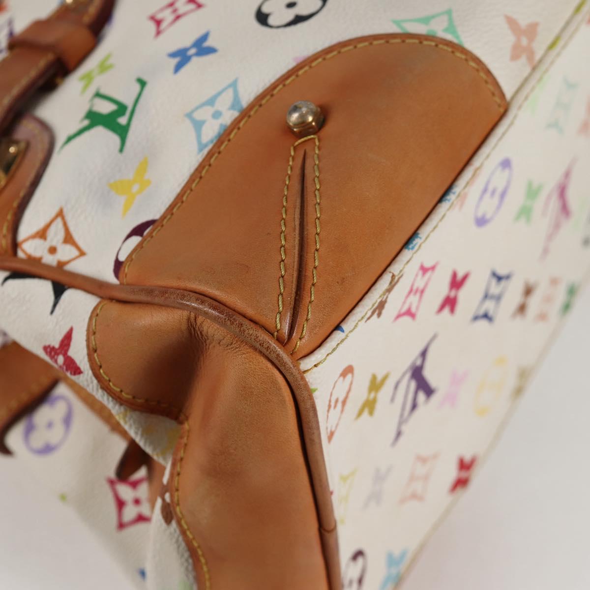 LOUIS VUITTON Monogram Multicolor Claudia Hand Bag White M40193 LV Auth 125340V