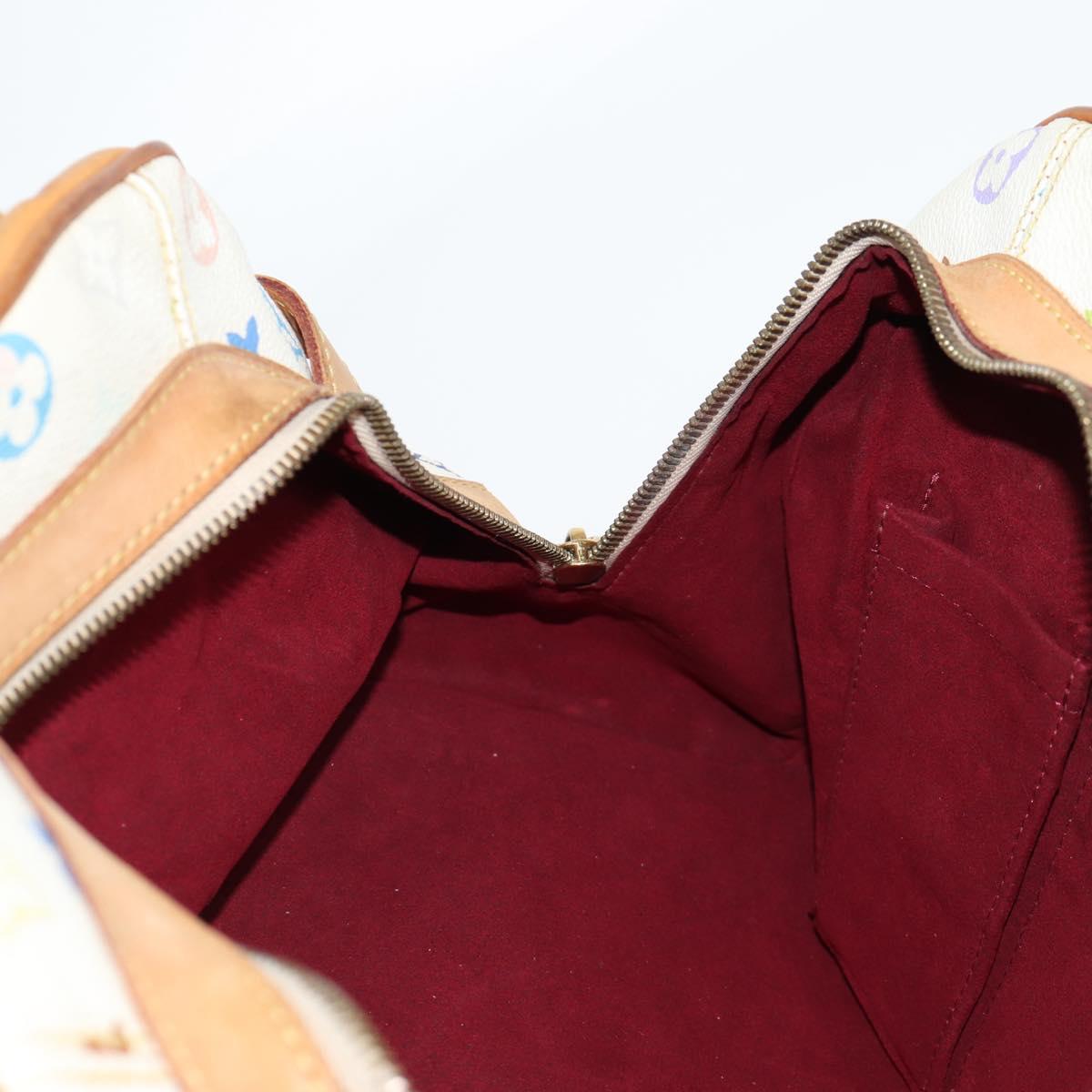 LOUIS VUITTON Monogram Multicolor Claudia Hand Bag White M40193 LV Auth 125340V