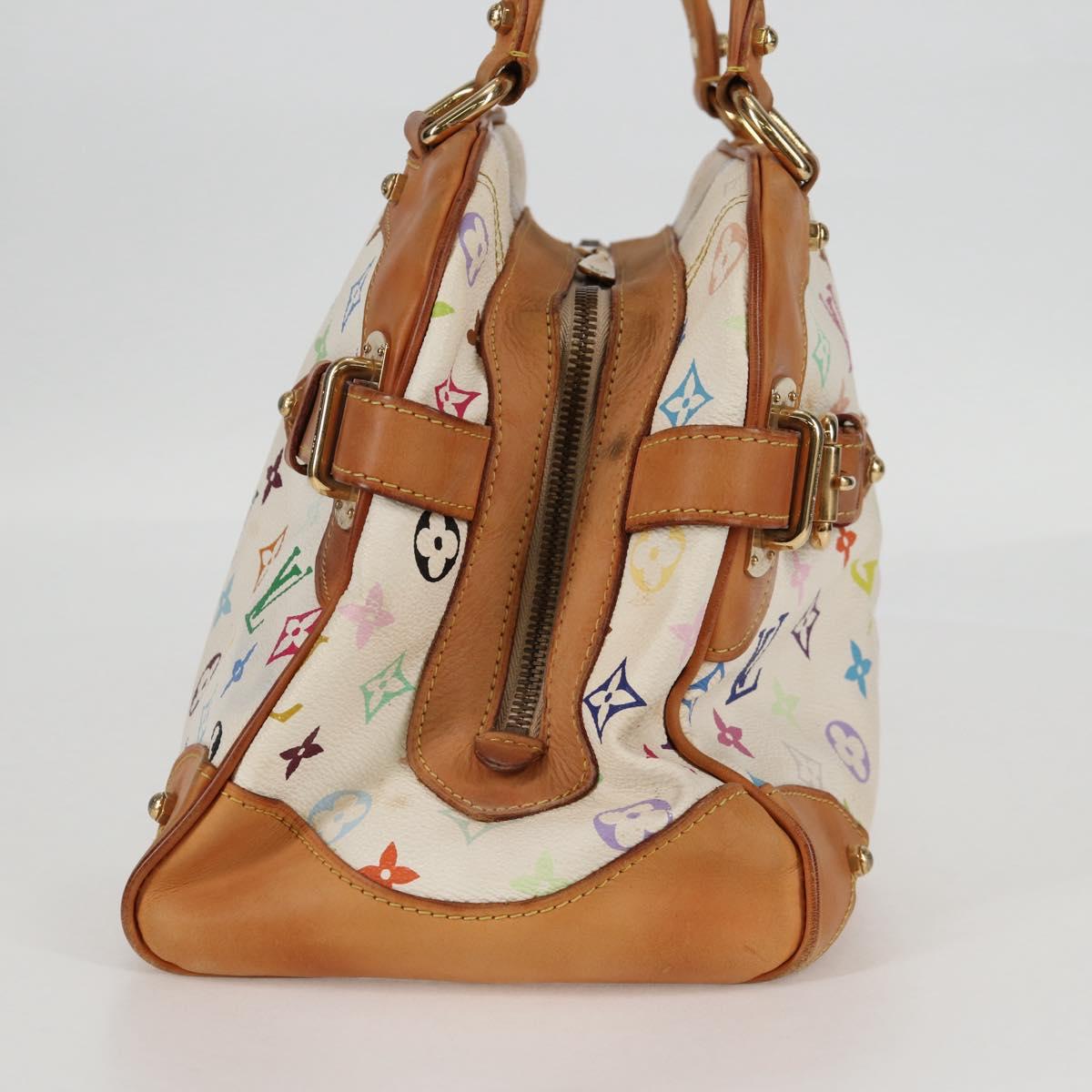 LOUIS VUITTON Monogram Multicolor Claudia Hand Bag White M40193 LV Auth 125340V