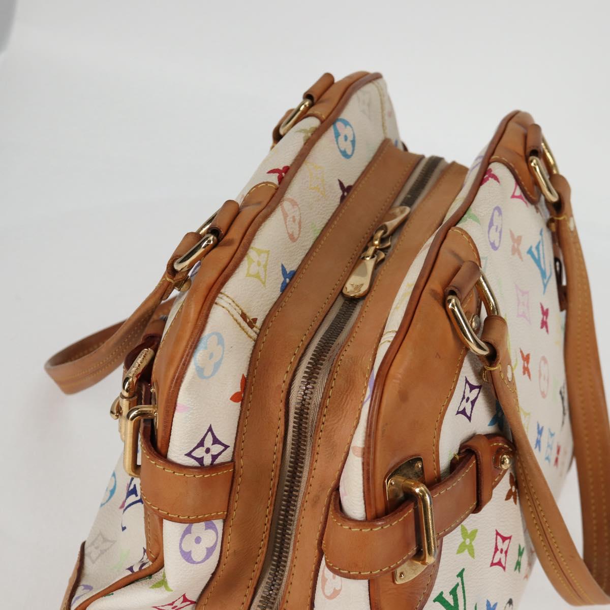 LOUIS VUITTON Monogram Multicolor Claudia Hand Bag White M40193 LV Auth 125340V