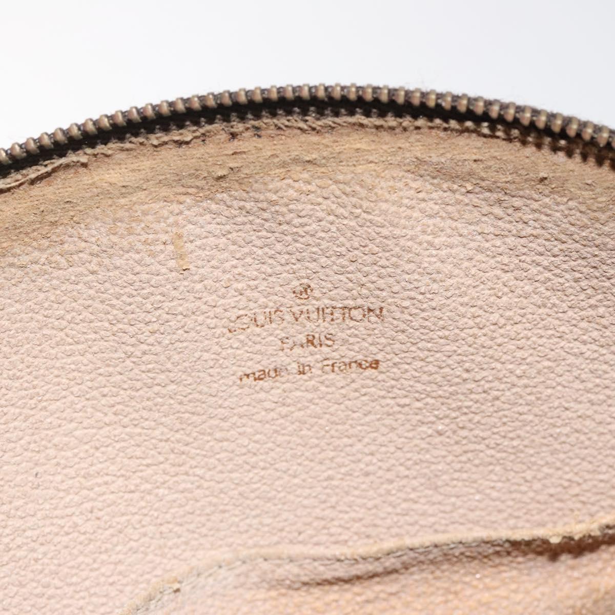 LOUIS VUITTON Monogram Trousse Demi Ronde Cosmetic Pouch M47520 LV Auth 125342