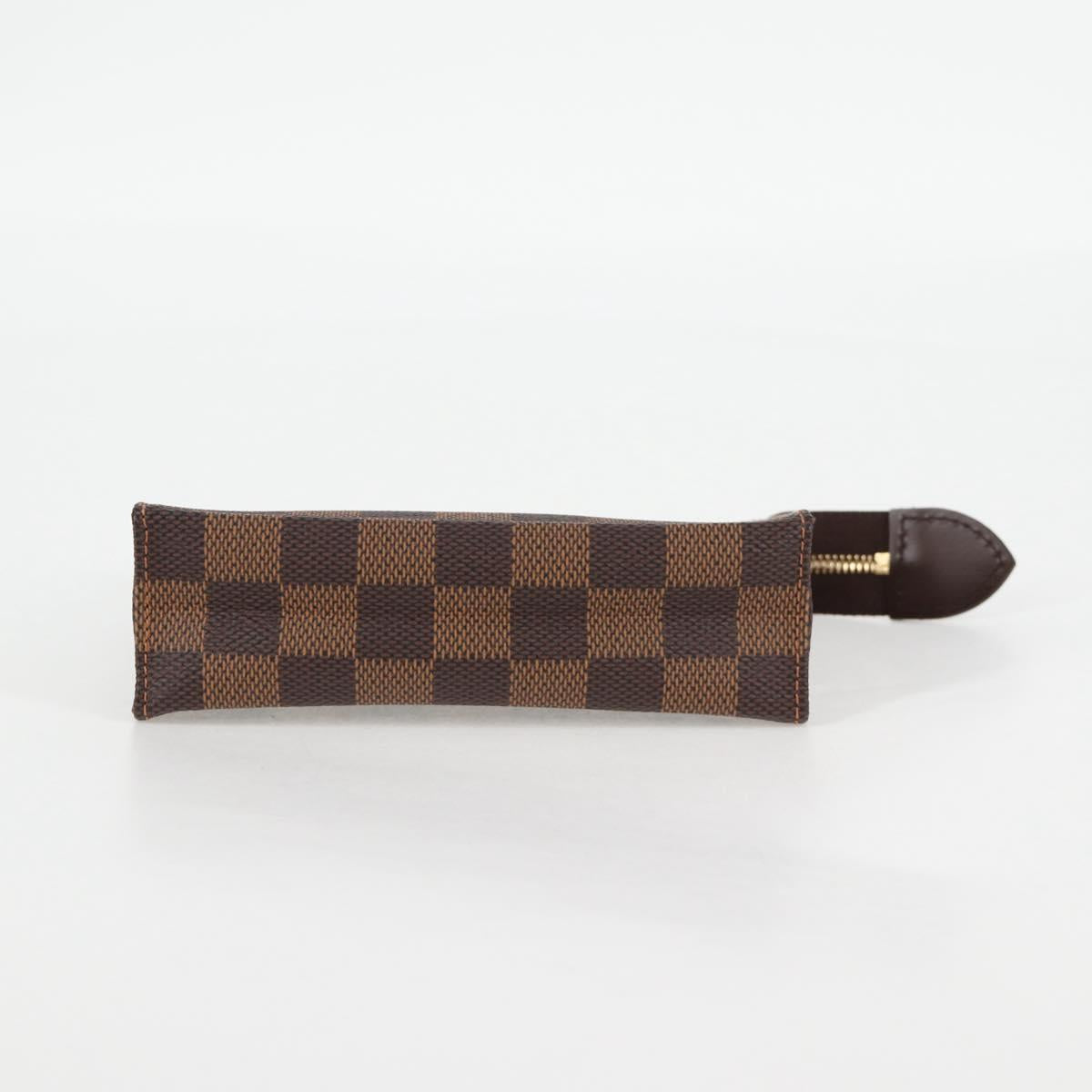 LOUIS VUITTON Damier Ebene Poche Toilette 15 Pouch N47548 LV Auth 125355V