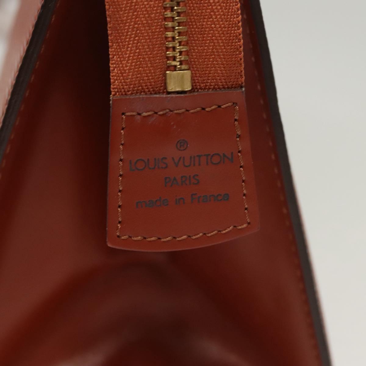 LOUIS VUITTON Epi Trousse Crete Pouch Brown M48403 LV Auth 125363