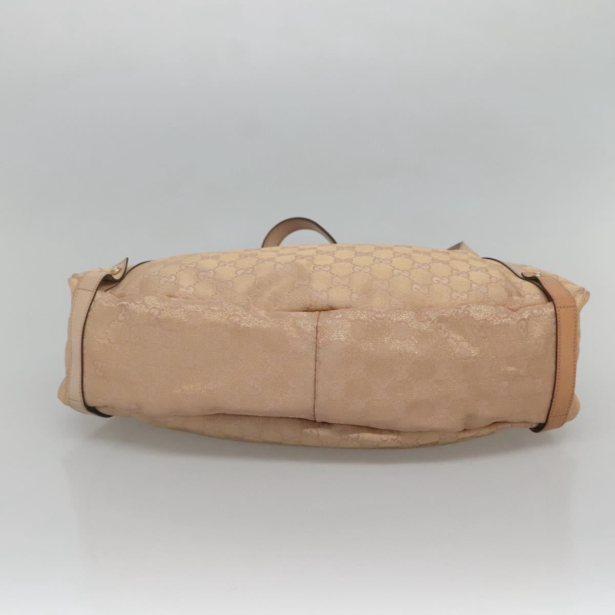 GUCCI GG Canvas Abbey Tote Bag Beige Gold 130736 Auth 125368