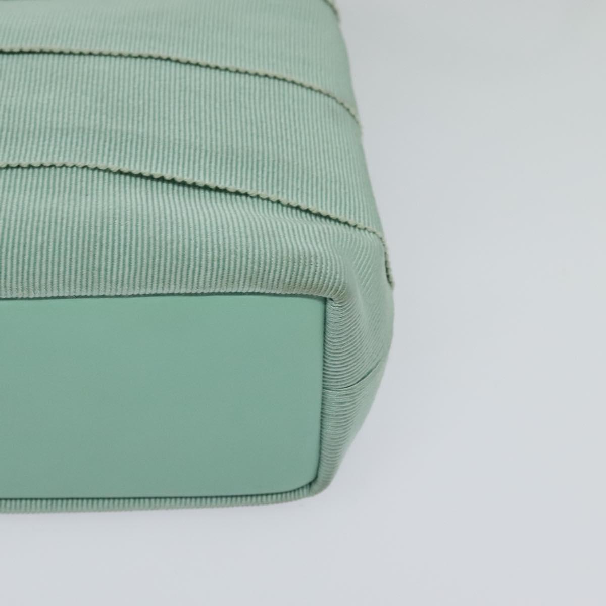 Salvatore Ferragamo Hand Bag Nylon 2way Green Gold Auth 125371