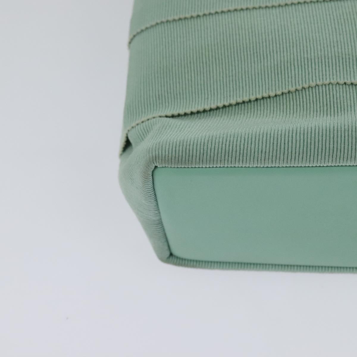 Salvatore Ferragamo Hand Bag Nylon 2way Green Gold Auth 125371