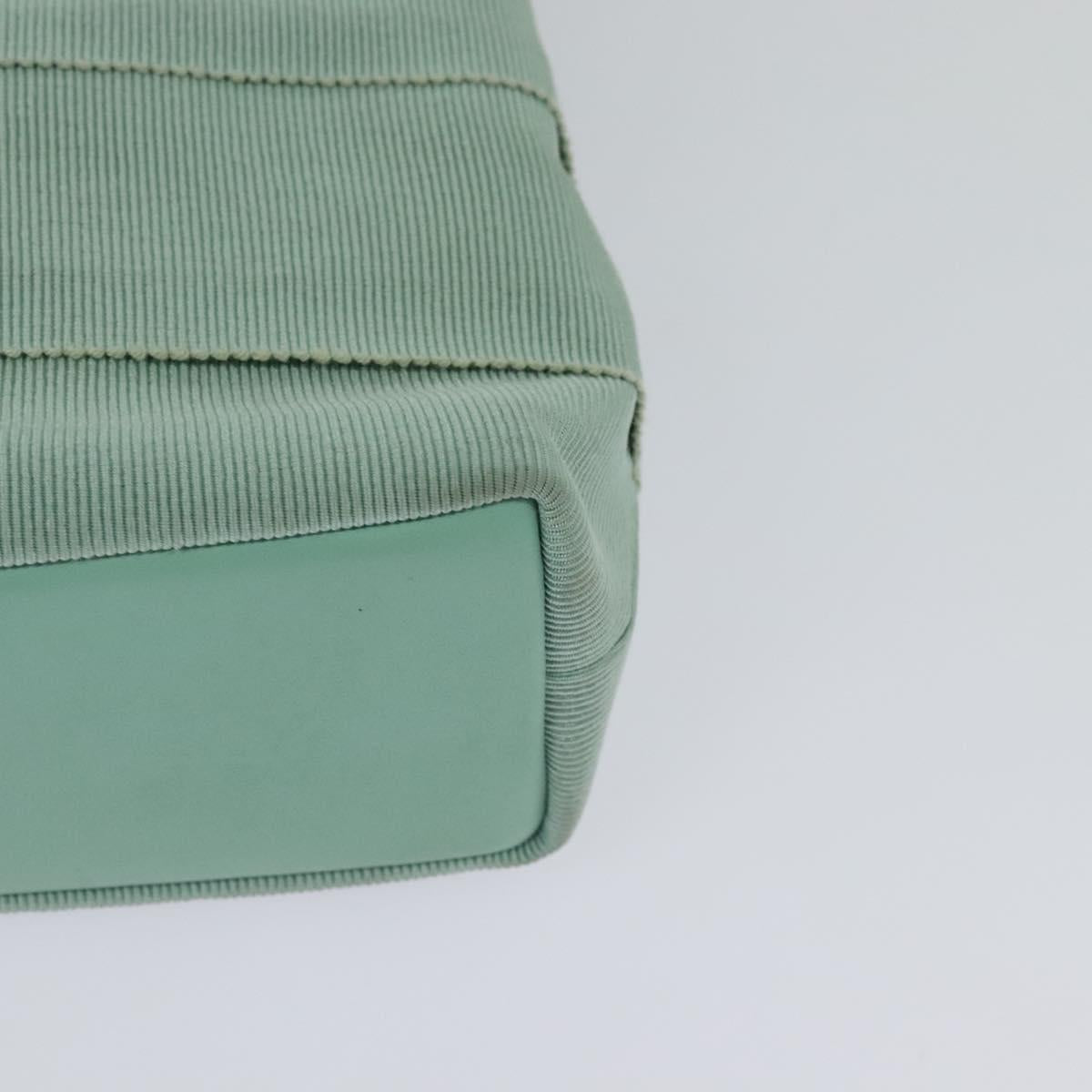 Salvatore Ferragamo Hand Bag Nylon 2way Green Gold Auth 125371