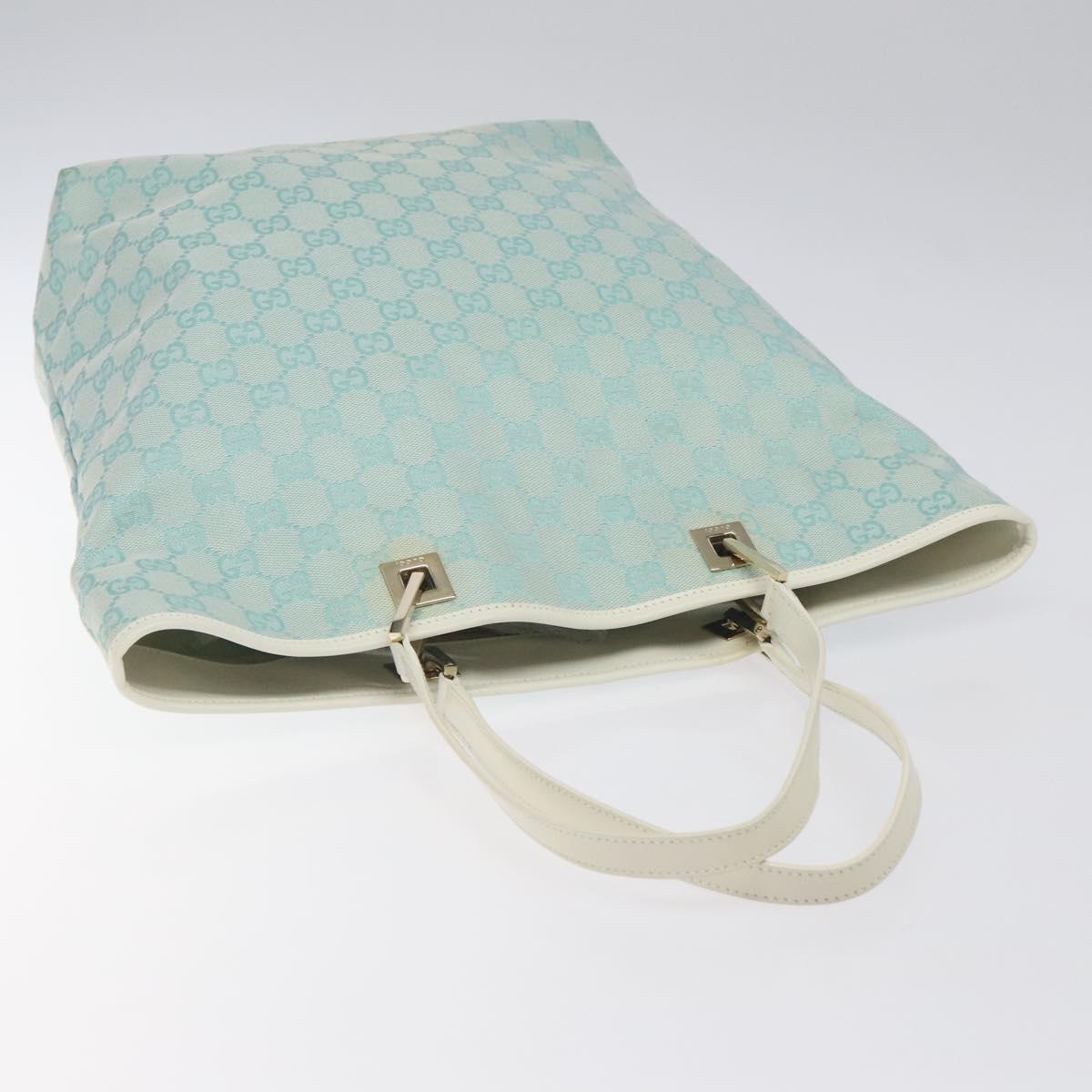 GUCCI GG Canvas Tote Bag Blue Gold 002 1098 Auth 125400