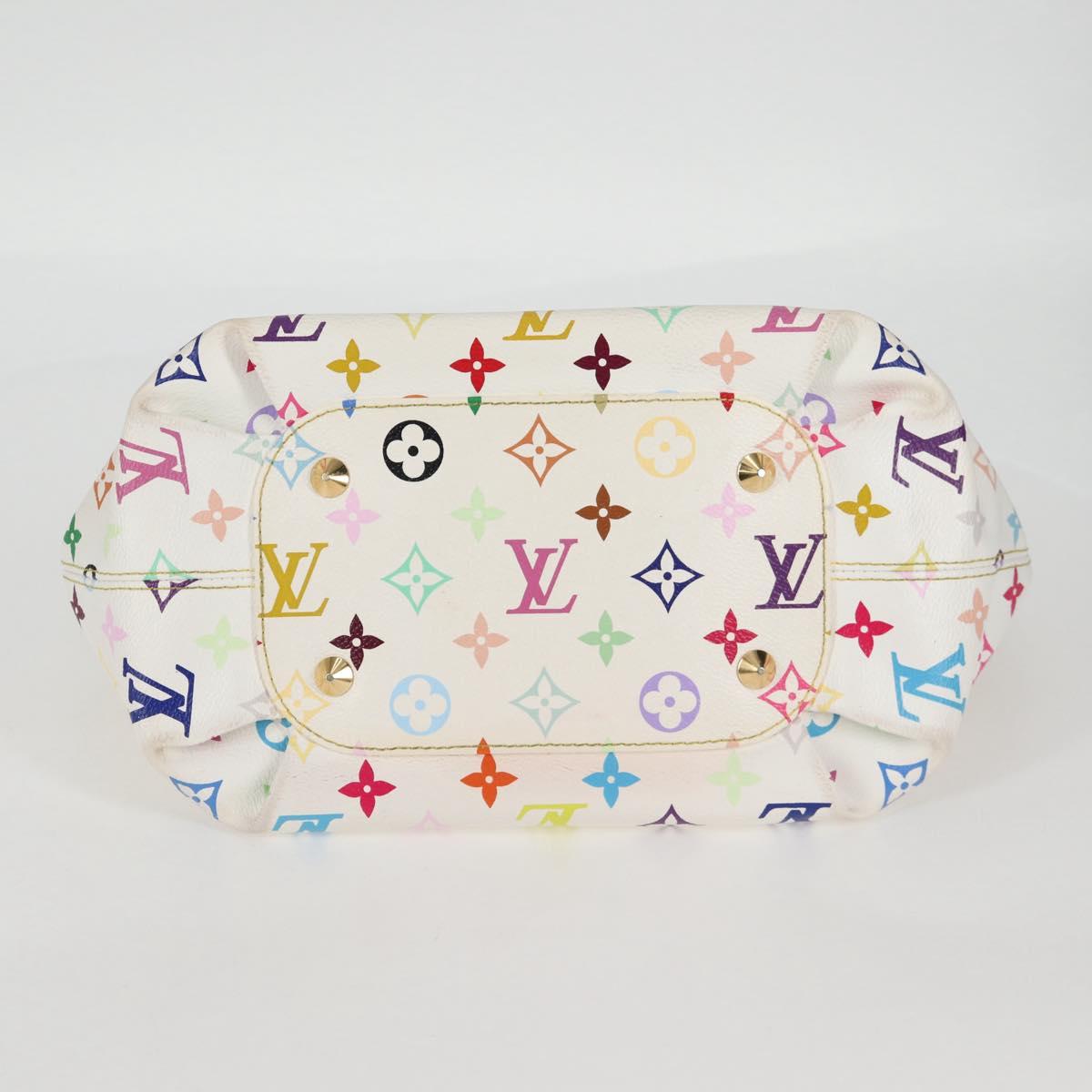 LOUIS VUITTON Monogram Multicolor Annie MM Tote Bag White M40307 LV Auth 125412V