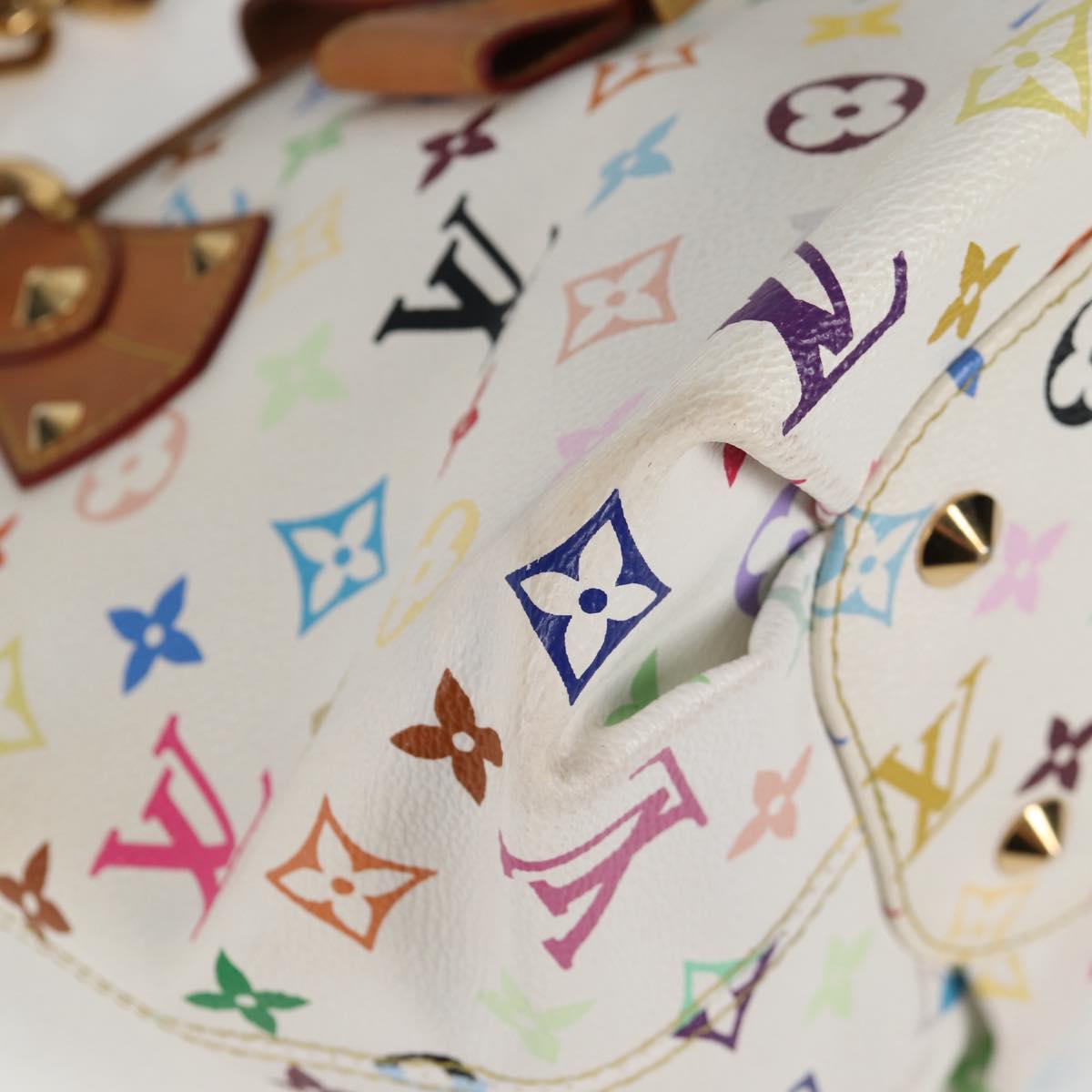 LOUIS VUITTON Monogram Multicolor Annie MM Tote Bag White M40307 LV Auth 125412V
