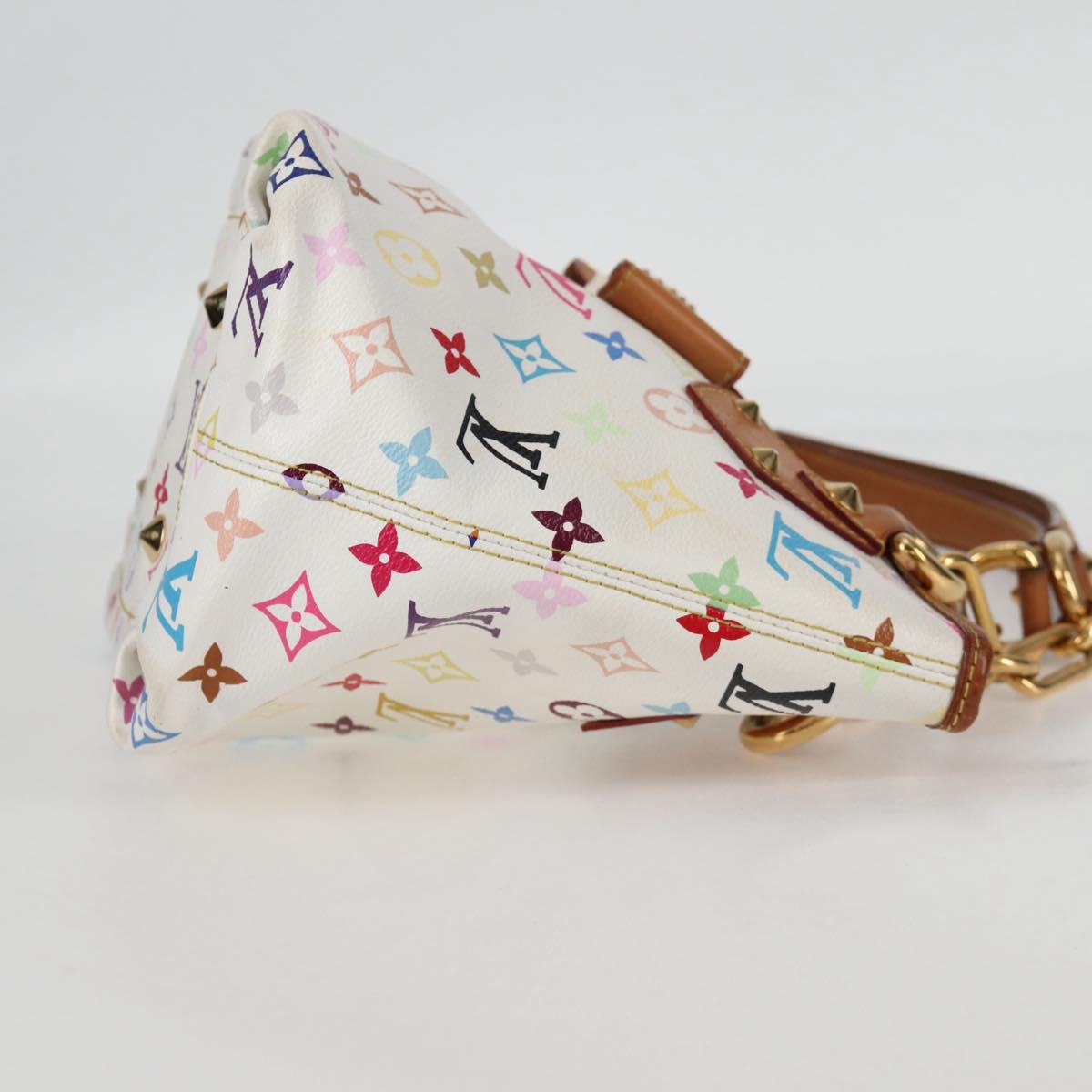 LOUIS VUITTON Monogram Multicolor Annie MM Tote Bag White M40307 LV Auth 125412V