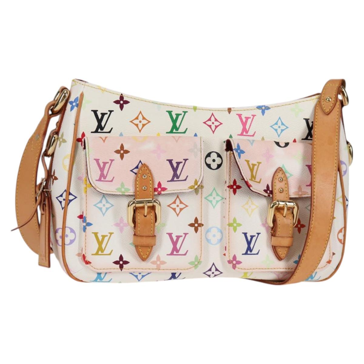 LOUIS VUITTON Monogram Multicolor Lodge GM Bag White M40051 LV Auth 125413V