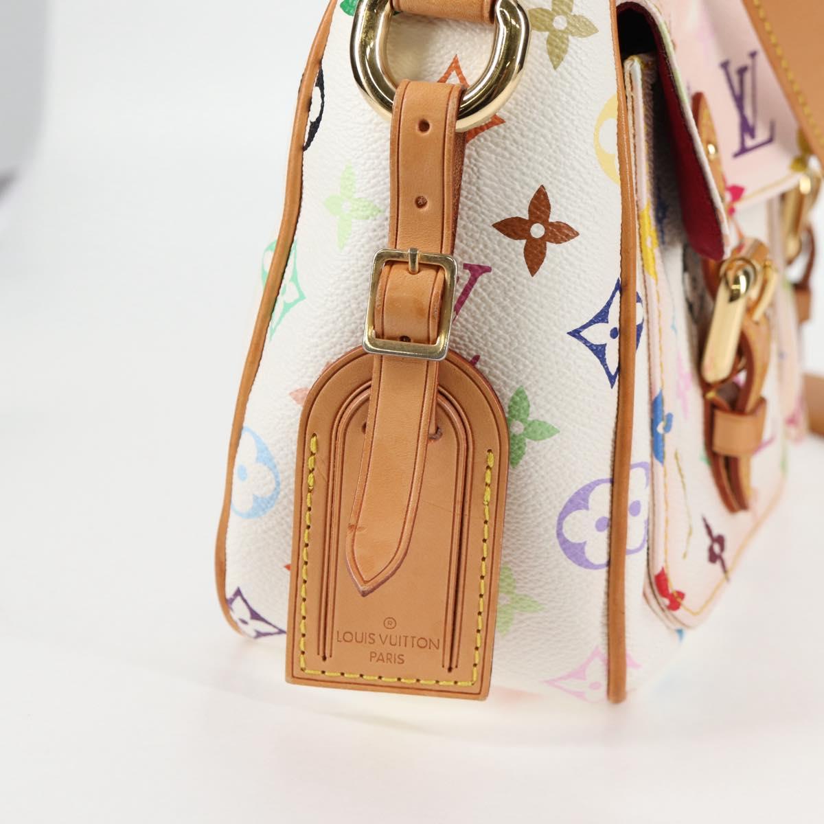 LOUIS VUITTON Monogram Multicolor Lodge GM Bag White M40051 LV Auth 125413V