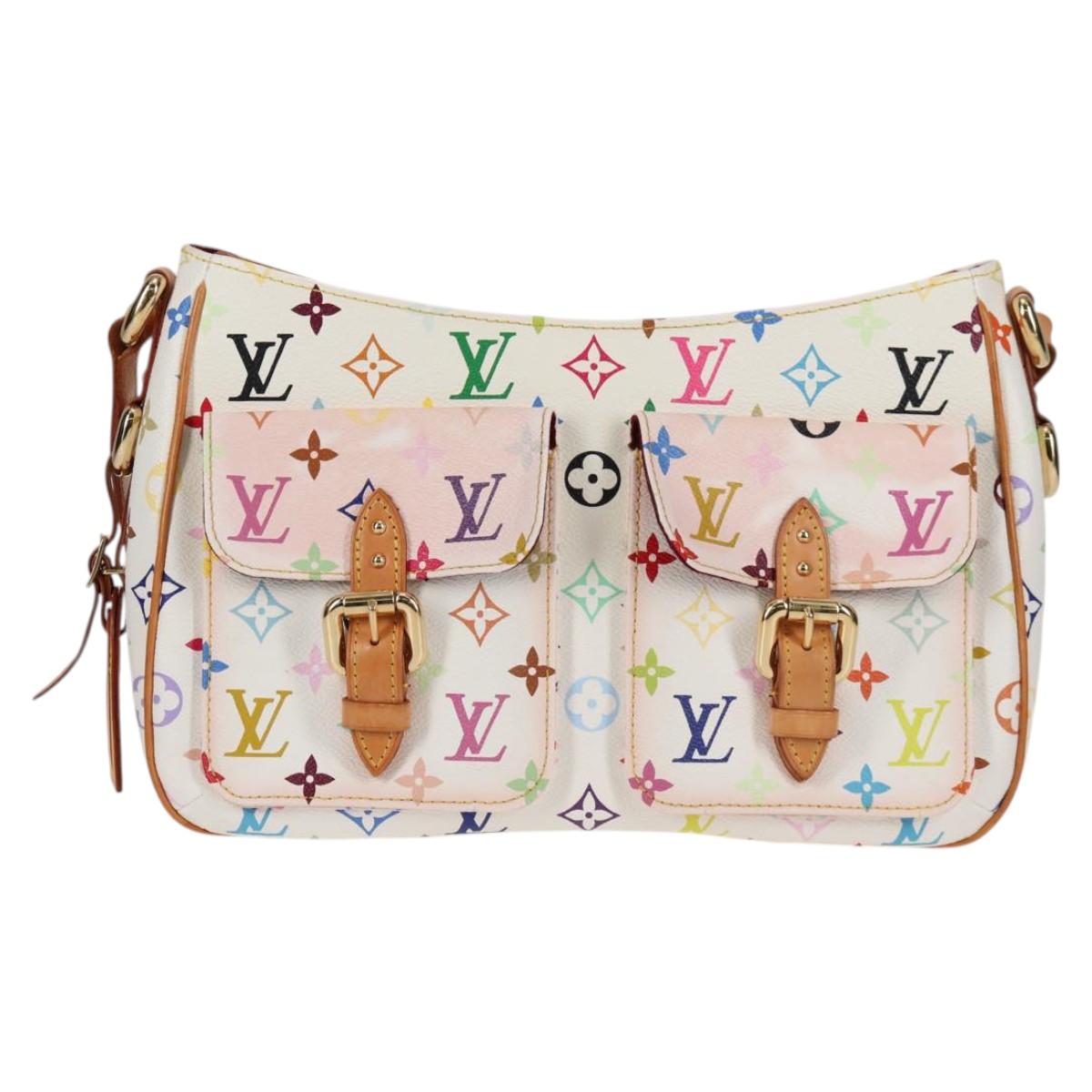 LOUIS VUITTON Monogram Multicolor Lodge GM Bag White M40051 LV Auth 125413V