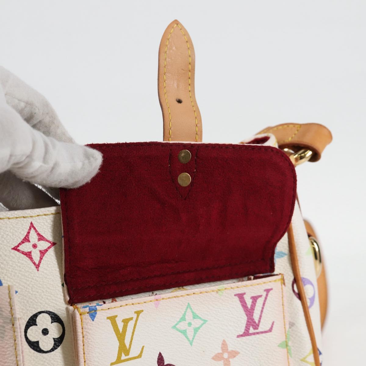 LOUIS VUITTON Monogram Multicolor Lodge GM Bag White M40051 LV Auth 125413V