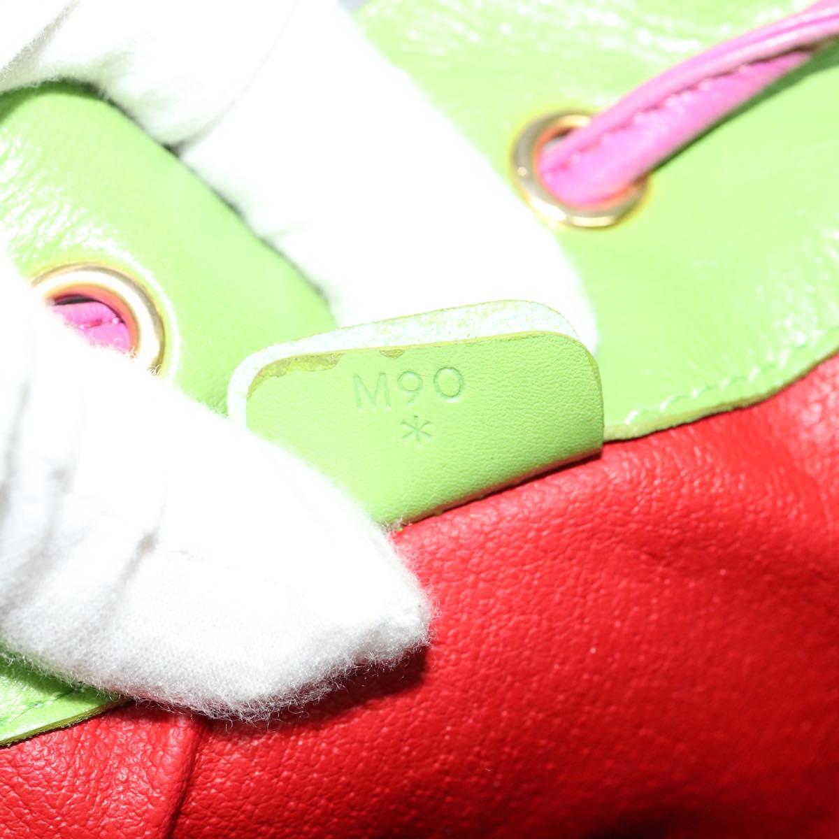 CELINE Shoulder Bag Leather Pink Gold Auth 125416