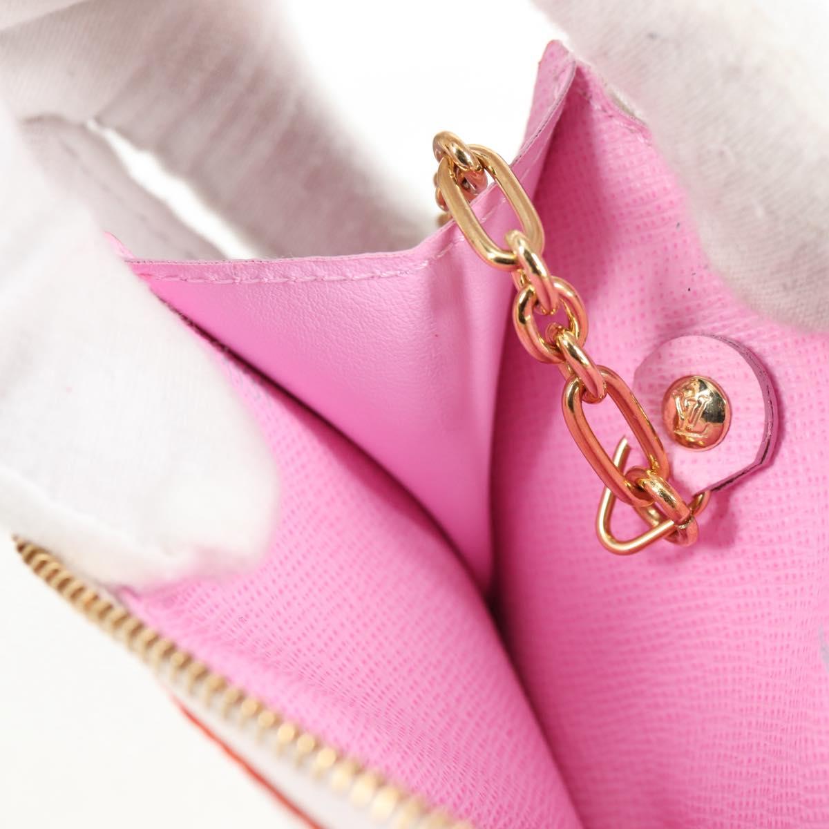 LOUIS VUITTON Monogram Multicolor Pochette Cles NM White M93734 LV Auth 125425V