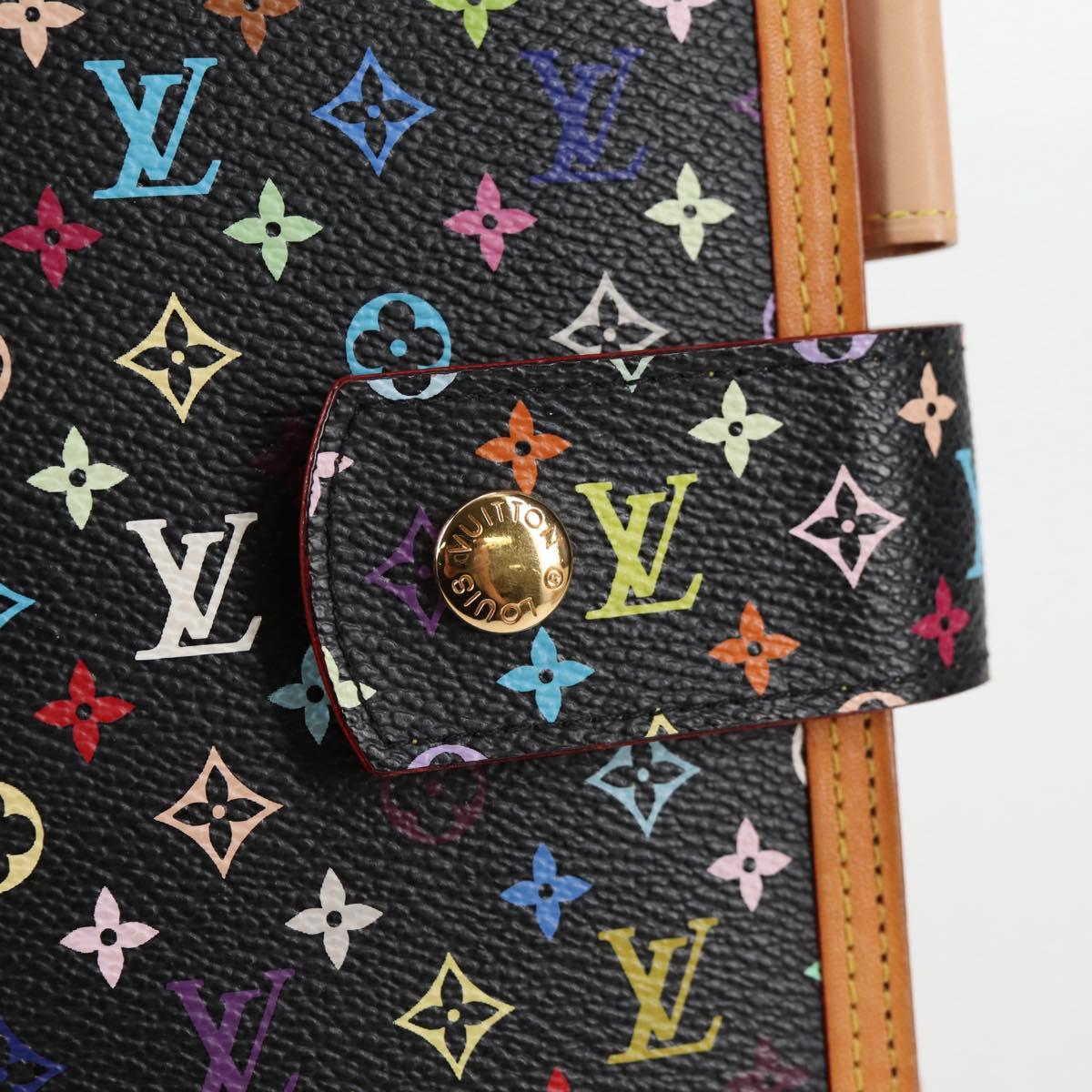LOUIS VUITTON Multicolor Agenda GM Day Planner Cover Black R20893 Auth 125426SA