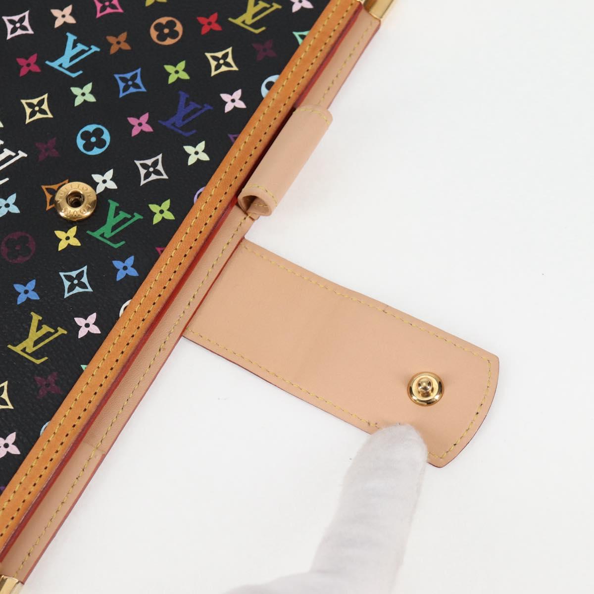 LOUIS VUITTON Multicolor Agenda GM Day Planner Cover Black R20893 Auth 125426SA