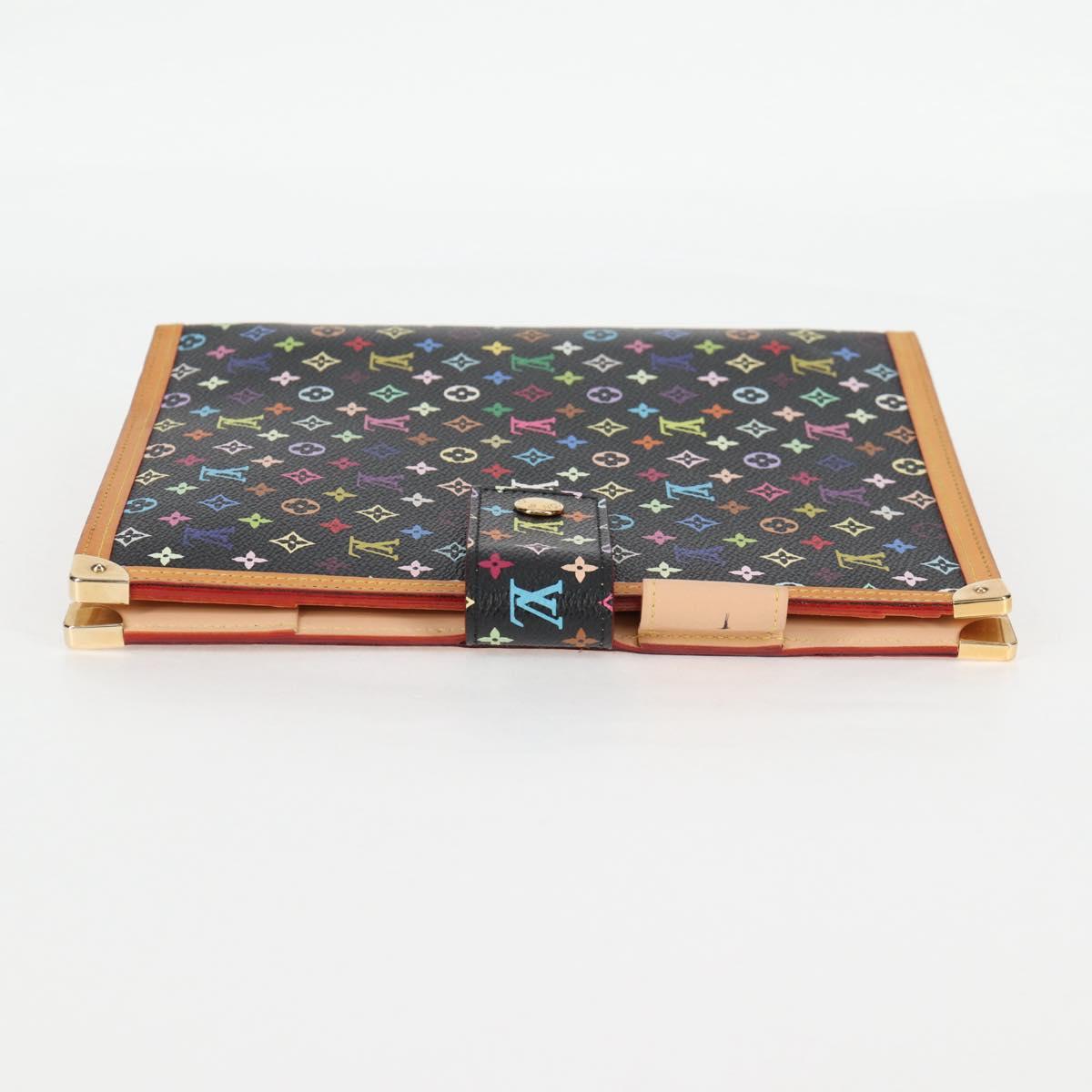 LOUIS VUITTON Multicolor Agenda GM Day Planner Cover Black R20893 Auth 125426SA