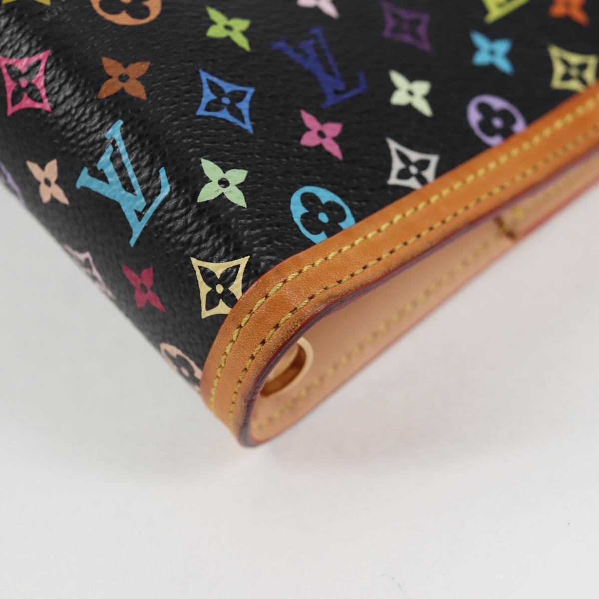 LOUIS VUITTON Multicolor Agenda GM Day Planner Cover Black R20893 Auth 125426SA