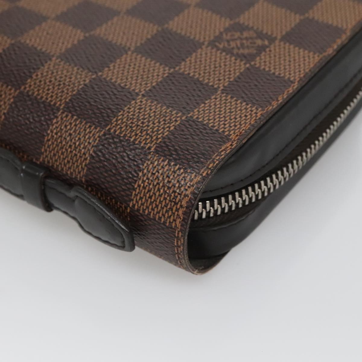 LOUIS VUITTON Damier Ebene Zippy XL Wallet N63284 LV Auth 125430