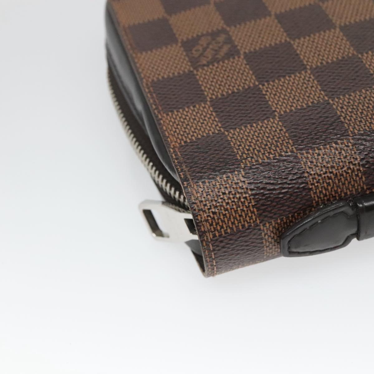 LOUIS VUITTON Damier Ebene Zippy XL Wallet N63284 LV Auth 125430