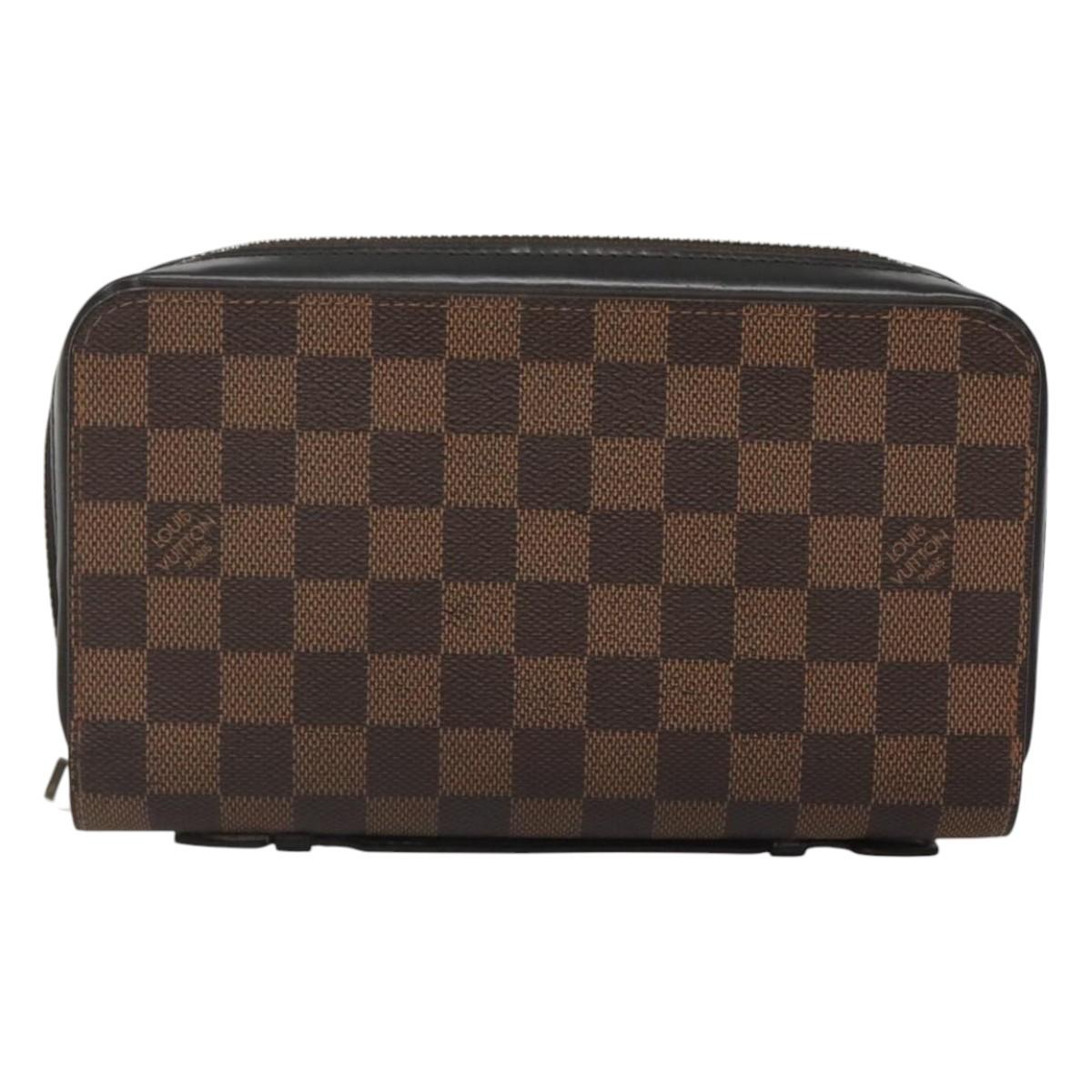 LOUIS VUITTON Damier Ebene Zippy XL Wallet N63284 LV Auth 125430