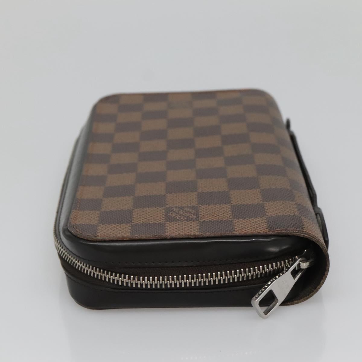LOUIS VUITTON Damier Ebene Zippy XL Wallet N63284 LV Auth 125430