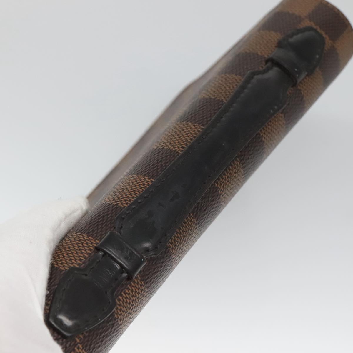 LOUIS VUITTON Damier Ebene Zippy XL Wallet N63284 LV Auth 125430