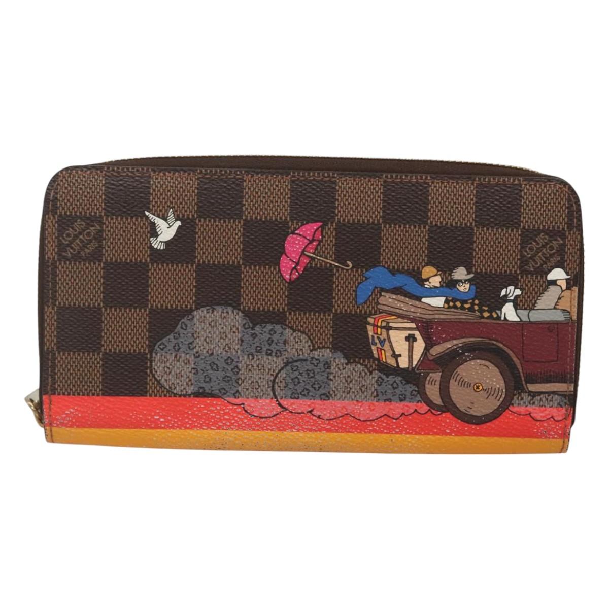 LOUIS VUITTON Damier Evasion Zippy Wallet Long Wallet N61240 LV Auth 125449