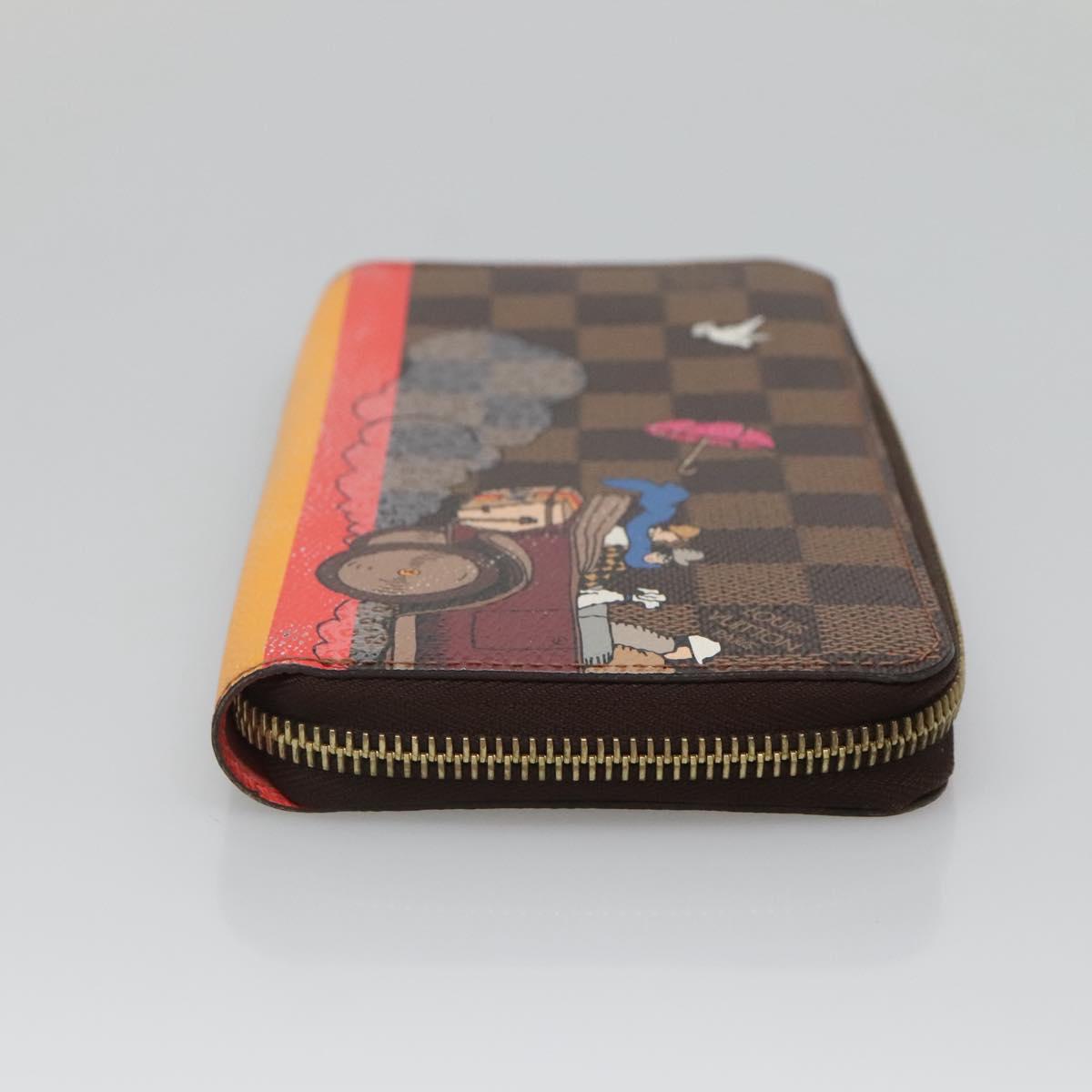LOUIS VUITTON Damier Evasion Zippy Wallet Long Wallet N61240 LV Auth 125449