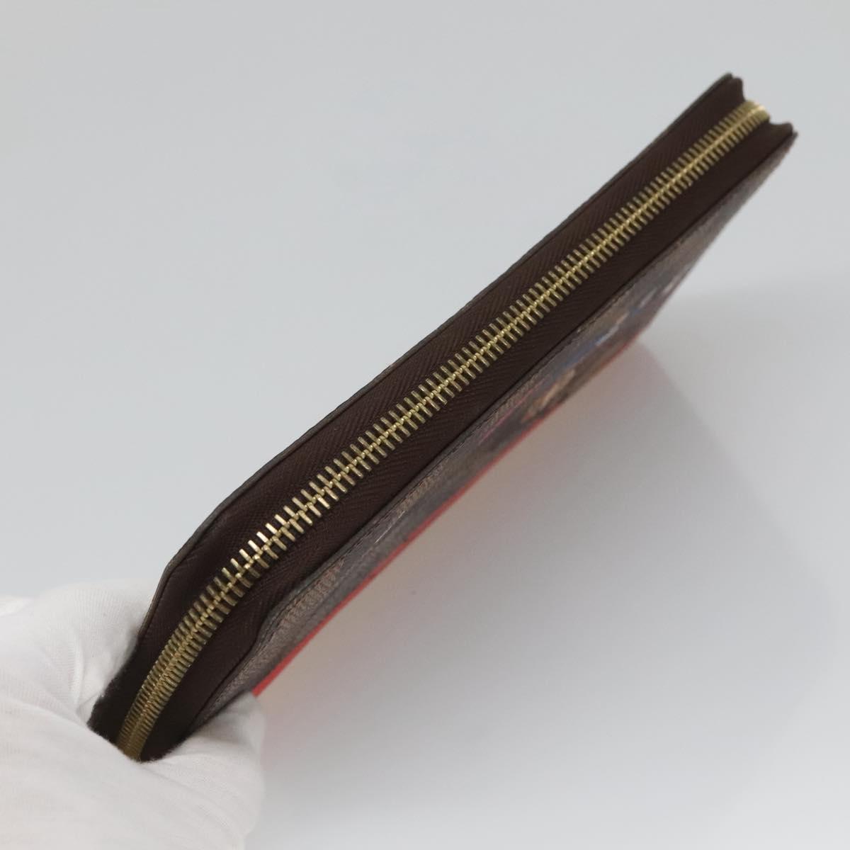 LOUIS VUITTON Damier Evasion Zippy Wallet Long Wallet N61240 LV Auth 125449