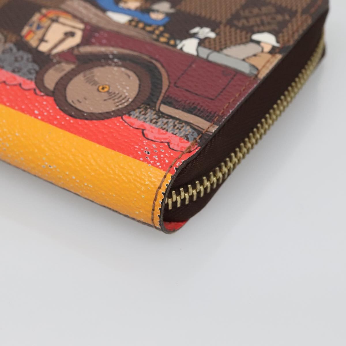LOUIS VUITTON Damier Evasion Zippy Wallet Long Wallet N61240 LV Auth 125449