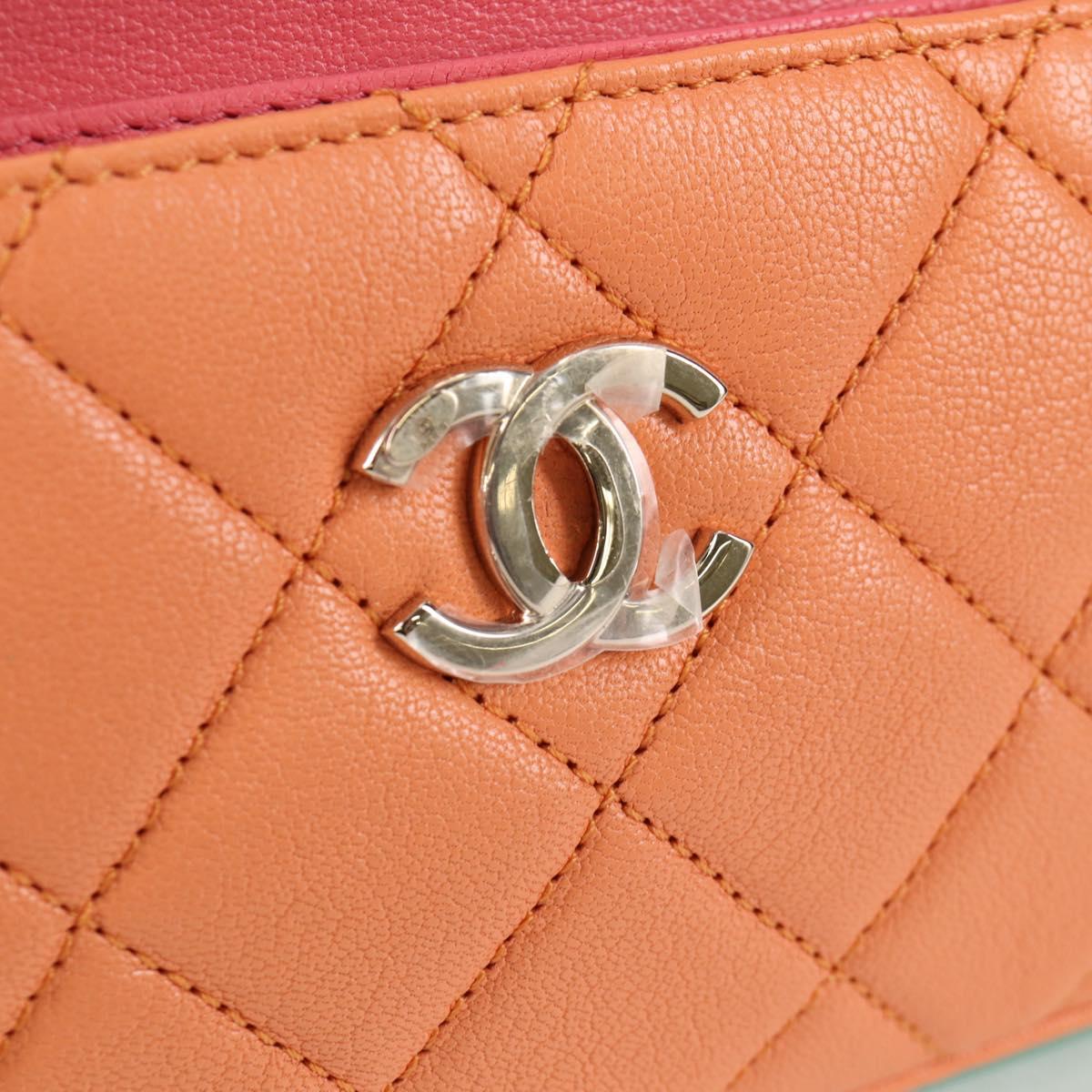 CHANEL Matelasse Chain Waist bag Leather Pink Gold CC Auth 125467SAM