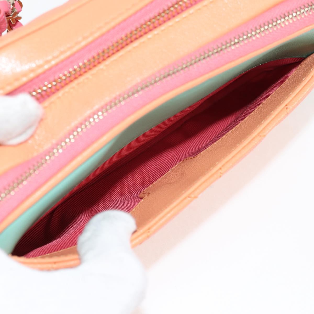 CHANEL Matelasse Chain Waist bag Leather Pink Gold CC Auth 125467SAM