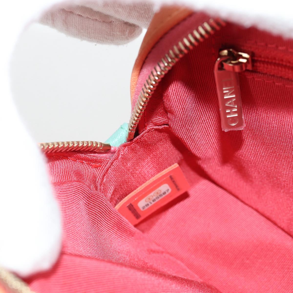 CHANEL Matelasse Chain Waist bag Leather Pink Gold CC Auth 125467SAM