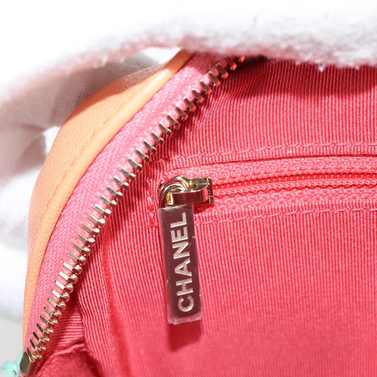 CHANEL Matelasse Chain Waist bag Leather Pink Gold CC Auth 125467SAM