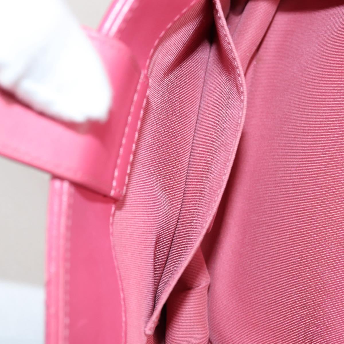 CHANEL Matelasse Chain Shoulder Bag Lamb Skin Pink Gold CC Auth 125468AM