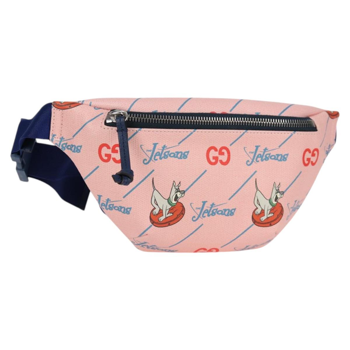GUCCI THE Jetsons Children's Body Bag PVC Leather Pink 502095 Auth 125477M