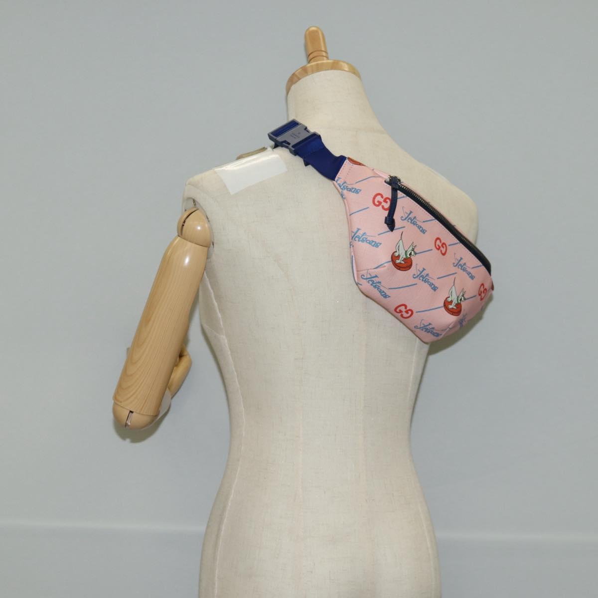 GUCCI THE Jetsons Children's Body Bag PVC Leather Pink 502095 Auth 125477M