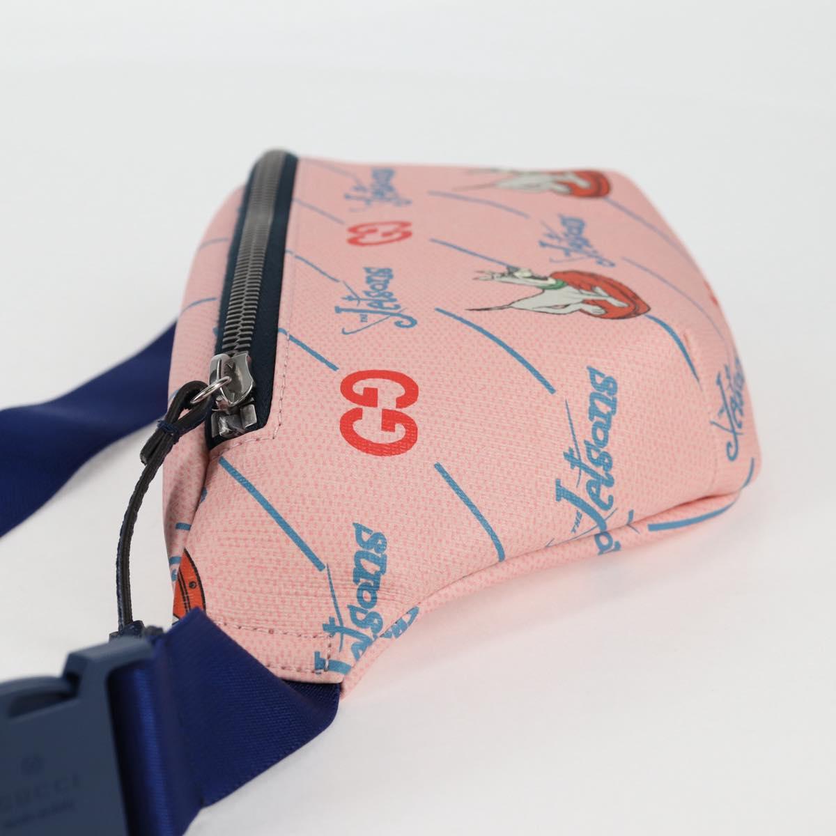 GUCCI THE Jetsons Children's Body Bag PVC Leather Pink 502095 Auth 125477M