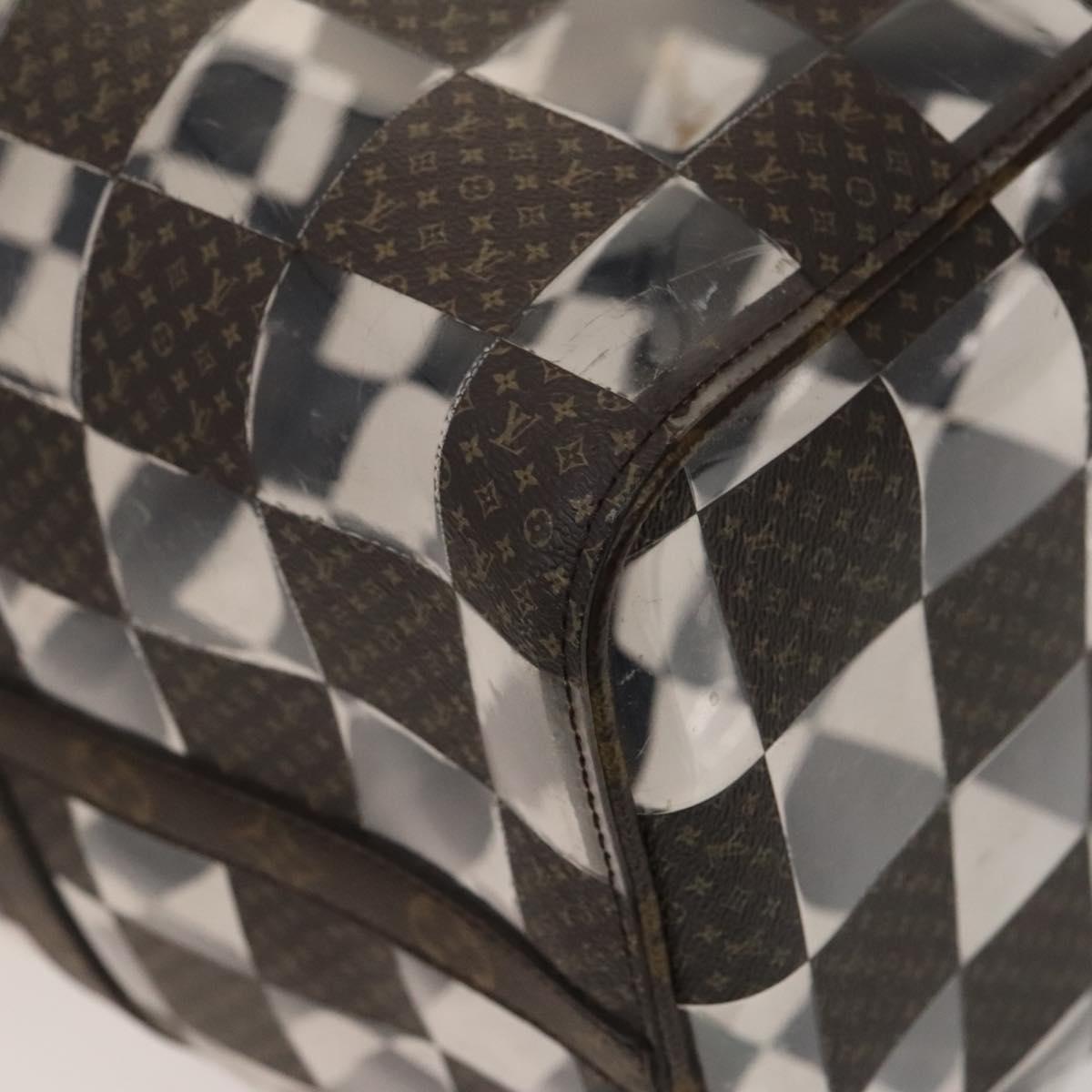 LOUIS VUITTON Monogram chess Keepall Bandouliere 50 Boston M20864 LV Auth 125489