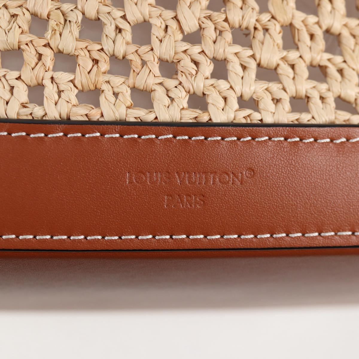 LOUIS VUITTON Noe BB Shoulder Bag Raffia Beige M24722 LV Auth 125491SM