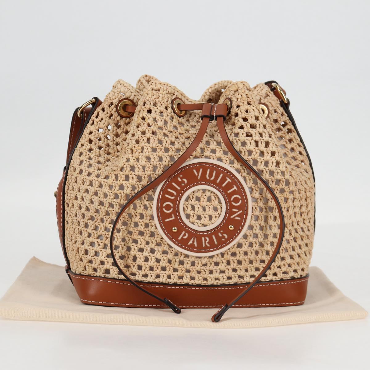 LOUIS VUITTON Noe BB Shoulder Bag Raffia Beige M24722 LV Auth 125491SM