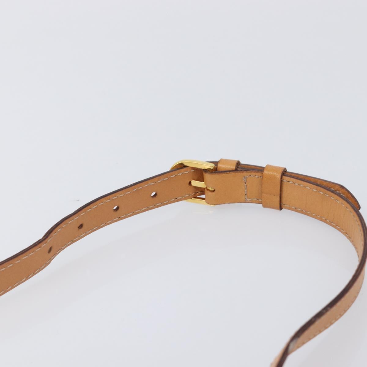 CELINE Macadam Canvas Hand Bag PVC Leather 2way Brown Gold Auth 125507